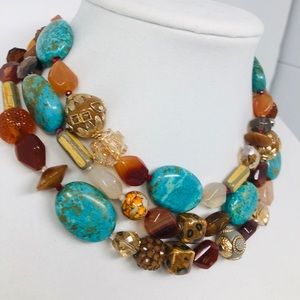 🆕 Exquisite Assorted Beaded Statement Necklace